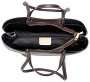 Bolso tote Elie Beaumont Origami - Marrón chocolate oscuro