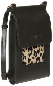 Alice Wheeler London Mini Bolso Bandolera Bloomsbury - Negro/Leopardo