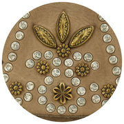 Bolso para teléfono Campomaggi Siena Stud - Beige hielo