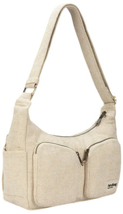 Hindbag Emile Bolso de hombro con múltiples bolsillos - Yute Beige