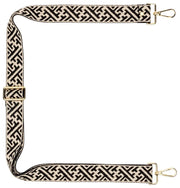 Correa para bolso Elie Beaumont - Laberinto negro/marfil