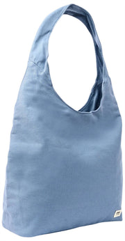 Bolso de hombro grande de lona de algodón Roka Hoxton - Azul Aviación