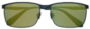 Gafas de sol rectangulares de ajuste de metal superdry - azul