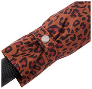 Paraguas Roka Waterloo de nailon reciclado - Mini Leopard Brown