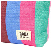 Roka Maida Vale Bolso pequeño de lona de algodón - Rayas anchas y multicolores