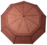 Paraguas Roka Waterloo de nailon reciclado - Mini Leopard Brown