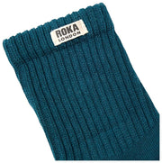 Calcetines Roka Windsor Solid Crew - Verde azulado