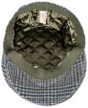 Gorra plana de tweed Stanwick de Dents - Azul
