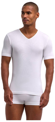 Falke Daily Camiseta Sin Costuras Con Cuello En V - Blanco