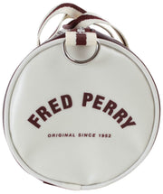 Fred Perry Classic Mini Barrel Bag - Oxblood/Ecru Crema