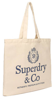 Superdry & Co Bolso Tote - Marrón Natural/Eclipse Azul Marino