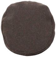 Gorra plana Dents Grafham Herringbone Tweed - Marrón chocolate