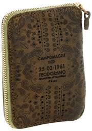 Monedero Campomaggi Floriana Laser Cashmere - Verde Militar