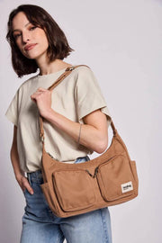 Hindbag Emile Bolso de hombro con múltiples bolsillos - Marrón canela