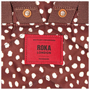 Mochila mediana de lona reciclada Roka Canfield B - Marrón Spot