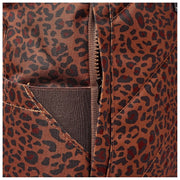 Mochila mediana de lona reciclada Roka Canfield B - Mini Leopard Brown