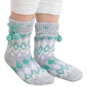 totes-toasties-fair-isle-chenille-slipper-socks---greygreenpurple-34518401