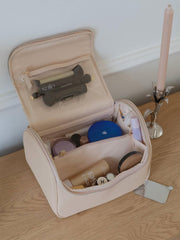 Estuche cosmético grande Stackers - Blush Raffia
