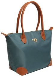 Bolso tote mediano Shoreditch de Alice Wheeler London - Verde azulado