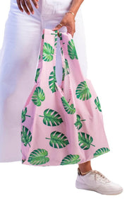 Bag Kind London London Medium Reusable Bag - Palms Pink/Green