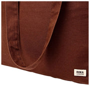 Bolso tote mediano Roka Sloane de lona de algodón - Lindt Brown