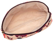Neceser de terciopelo Serendipity de Elie Beaumont - Coffee Geo Tulip Brown