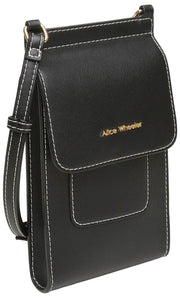 Bolso bandolera Sloane Phone de Alice Wheeler London - Negro