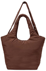 Bolso de hombro Roka Oxford mediano Taslon - Marrón chocolate