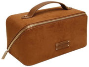 Maleta de tren Kensington de gamuza de Alice Wheeler London - Fudge Tan