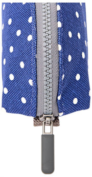 Bolso pequeño de lona de algodón Roka Tate - Lunares azul marino