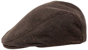 Gorra plana Dents Grafham Herringbone Tweed - Marrón chocolate