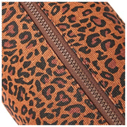 Roka Mayfair Neceser pequeño de lona de algodón - Mini Leopard Brown