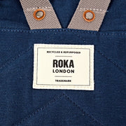 Mochila pequeña Roka Hampton de lona de algodón - Admiral Blue