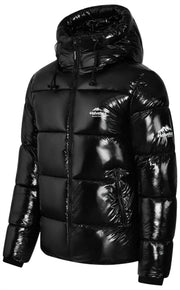 Helvetica Mountain Pioneers Chaqueta de plumas con capucha Viber - Negro