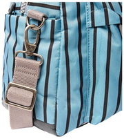 Bolso de viaje pequeño Roka Gatwick de lona reciclada - Rayas azules