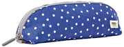 Bolso pequeño de lona de algodón Roka Tate - Lunares azul marino
