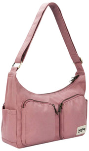 Hindbag Emile Bolso de hombro con múltiples bolsillos - Rosa rubor