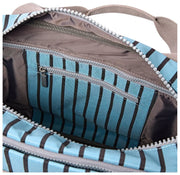 Bolso de viaje pequeño Roka Gatwick de lona reciclada - Rayas azules
