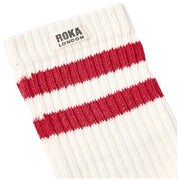 Calcetines Roka Windsor Stripe Crew - Rojo arándano