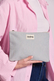 Hindbag Ema Bolso mediano con cremallera - Rayas azules
