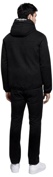 Helvetica Mountain Pioneers Chaqueta Cortavientos Con Capucha Eyeblock - Negro