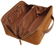 Maleta de tren Kensington de gamuza de Alice Wheeler London - Fudge Tan
