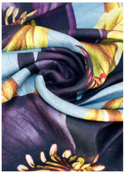 Bufanda con estampado Powder Hellebore Lux - Azul