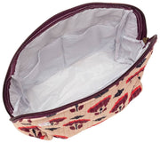 Neceser de terciopelo Serendipity de Elie Beaumont - Coffee Geo Tulip Brown