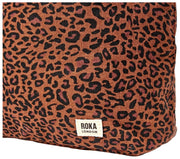 Roka Hoxton Bolso de hombro grande de lona de algodón - Mini Leopard Brown