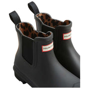 Botas Chelsea Hunter Original con correa trasera de leopardo - Negro/Beige