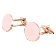 David Van Hagen Oval Cufflinks - Rose Gold