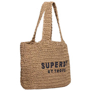 Superdry & Co Crochet City Tote Bag - Natural Brown/Eclipse Navy