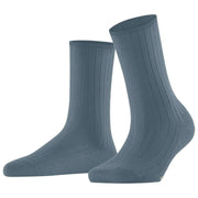 Calcetines Falke de canalé de algodón - Monument Blue