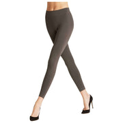 Leggings Falke De Algodón Sin Costuras - Gris Carbón
